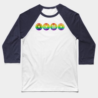 Rainbow Pride Coins Baseball T-Shirt